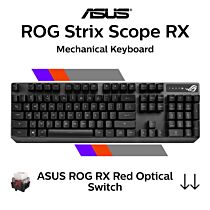 ASUS ROG Strix Scope RX ASUS ROG RX Red Optical 90MP0240-BKUA00 Full Size Mechanical Keyboard by asus at Rebel Tech