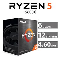AMD Ryzen 5 5600X Vermeer 6-Core 3.70GHz AM4 65W 100-100000065BOX Desktop Processor by amd at Rebel Tech