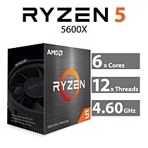 AMD Ryzen 5 5600X Vermeer 6-Core 3.70GHz AM4 65W 100-100000065BOX Desktop Processor by amd at Rebel Tech