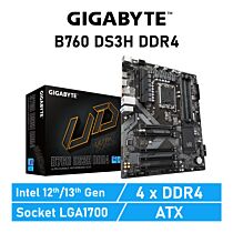 GIGABYTE B760 DS3H DDR4 LGA1700 Intel B760 ATX Intel Motherboard by gigabyte at Rebel Tech