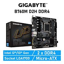 GIGABYTE B760M D2H DDR4 LGA1700 Intel B760 Micro-ATX Intel Motherboard by gigabyte at Rebel Tech