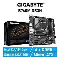 GIGABYTE B760M DS3H LGA1700 Intel B760 Micro-ATX Intel Motherboard by gigabyte at Rebel Tech