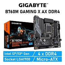 GIGABYTE B760M GAMING X AX DDR4 LGA1700 Intel B760 Micro-ATX Intel Motherboard by gigabyte at Rebel Tech