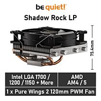 be quiet! Shadow Rock LP BK002 Air Cooler by bequiet at Rebel Tech