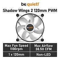 be quiet! Shadow Wings 2 120mm PWM BL089 Case Fan by bequiet at Rebel Tech