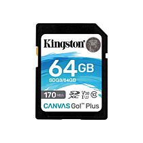 Kingston Canvas Go! Plus SDXC UHS-I 64GB SDG3/64GB Memory Card by kingston at Rebel Tech