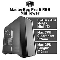 Cooler Master MasterBox Pro 5 RGB Mid Tower MCY-B5P2-KWGN-02 Computer Case by coolermaster at Rebel Tech