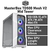 Cooler Master MasterBox TD500 Mesh V2 Mid Tower TD500V2-WGNN-S00 Computer Case by coolermaster at Rebel Tech