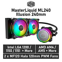 Cooler Master MasterLiquid ML240 Illusion 240mm MLX-D24M-A18P2-R1 Liquid Cooler by coolermaster at Rebel Tech