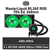 Cooler Master MasterLiquid ML240 RGB TR4 Ed. 240mm MLX-D24M-A20PC-T1 Liquid Cooler by coolermaster at Rebel Tech