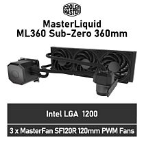 Cooler Master MasterLiquid ML360 Sub-Zero 360mm MLZ-D36M-A19PK-12 Liquid Cooler by coolermaster at Rebel Tech