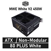 Cooler Master MWE White V2 450W 80 PLUS White MPE-4501-ACABW ATX Power Supply by coolermaster at Rebel Tech