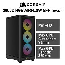 CORSAIR 2000D RGB AIRFLOW SFF Tower CC-9011246 Computer Case by corsair at Rebel Tech