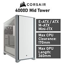 CORSAIR 4000D Mid Tower CC-9011199 Computer Case by corsair at Rebel Tech