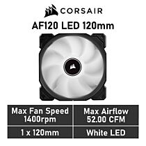 CORSAIR AF120 LED 120mm CO-9050079 Case Fan by corsair at Rebel Tech