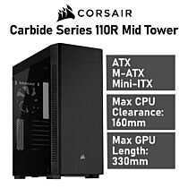 CORSAIR Carbide Series 110R Mid Tower CC-9011183 Computer Case by corsair at Rebel Tech