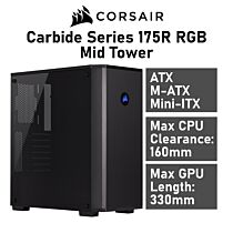 CORSAIR Carbide Series 175R RGB Mid Tower CC-9011171 Computer Case by corsair at Rebel Tech