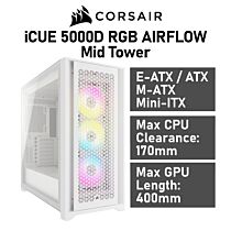 CORSAIR iCUE 5000D RGB AIRFLOW Mid Tower CC-9011243 Computer Case by corsair at Rebel Tech