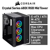 CORSAIR Crystal Series 680X RGB Mid Tower CC-9011168 Computer Case by corsair at Rebel Tech