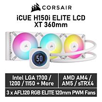 CORSAIR iCUE H150i ELITE LCD XT 360mm CW-9060077 Liquid Cooler by corsair at Rebel Tech