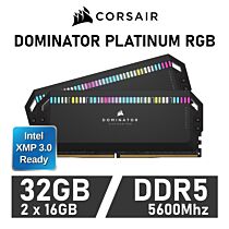 CORSAIR DOMINATOR PLATINUM RGB 32GB Kit DDR5-5600 CL36 1.25v CMT32GX5M2X5600C36 Desktop Memory by corsair at Rebel Tech