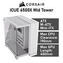 CORSAIR iCUE 6500X Mid Tower CC-9011258 Dual Chamber Computer Case by corsair at Rebel Tech