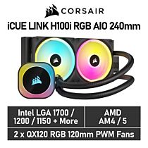 CORSAIR iCUE LINK H100i RGB AIO 240mm CW-9061001 Liquid Cooler by corsair at Rebel Tech