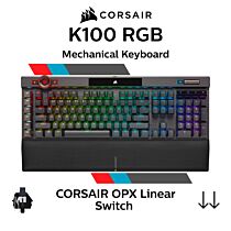 CORSAIR K100 RGB CORSAIR OPX CH-912A01A Extended Size Mechanical Keyboard by corsair at Rebel Tech