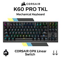 CORSAIR K60 PRO TKL CORSAIR OPX CH-911D01A TKL Size Mechanical Keyboard by corsair at Rebel Tech