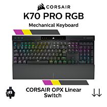 CORSAIR K70 PRO RGB CORSAIR OPX CH-910941A Full Size Mechanical Keyboard by corsair at Rebel Tech