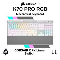 CORSAIR K70 PRO RGB CORSAIR OPX CH-910951A Full Size Mechanical Keyboard by corsair at Rebel Tech