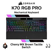 CORSAIR K70 RGB PRO Cherry MX Brown CH-9109412 Full Size Mechanical Keyboard by corsair at Rebel Tech