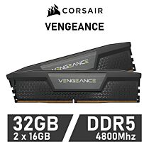 CORSAIR VENGEANCE 32GB Kit DDR5-4800 CL40 1.10v CMK32GX5M2A4800C40 Desktop Memory by corsair at Rebel Tech