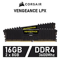 CORSAIR VENGEANCE LPX 16GB Kit DDR4-3600 CL18 1.35v CMK16GX4M2Z3600C18 Desktop Memory by corsair at Rebel Tech
