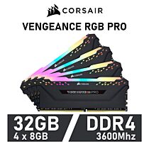 CORSAIR VENGEANCE RGB PRO 32GB Kit DDR4-3600 CL16 1.35v CMW32GX4M4D3600C16 Desktop Memory by corsair at Rebel Tech