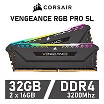 CORSAIR VENGEANCE RGB PRO SL 32GB Kit DDR4-3200 CL16 1.35v CMH32GX4M2Z3200C16 Desktop Memory by corsair at Rebel Tech