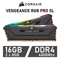 CORSAIR VENGEANCE RGB PRO SL 16GB Kit DDR4-4000 CL18 1.35v CMH16GX4M2Z4000C18 Desktop Memory by corsair at Rebel Tech