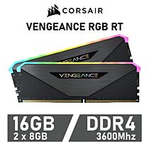 CORSAIR VENGEANCE RGB RT 16GB Kit DDR4-3600 CL16 1.35v CMN16GX4M2Z3600C16 Desktop Memory by corsair at Rebel Tech