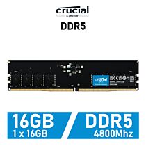 Crucial DDR5 16GB DDR5-4800 CL40 1.10v CT16G48C40U5 Desktop Memory by crucial at Rebel Tech