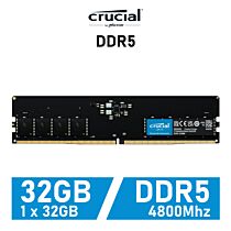 Crucial DDR5 32GB DDR5-4800 CL40 1.10v CT32G48C40U5 Desktop Memory by crucial at Rebel Tech