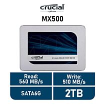 Crucial MX500 2TB SATA6G CT2000MX500SSD1 2.5" Solid State Drive by crucial at Rebel Tech