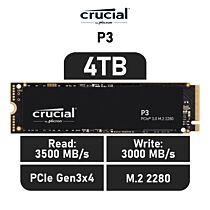 Crucial P3 4TB PCIe Gen3x4 CT4000P3SSD8 M.2 2280 Solid State Drive by crucial at Rebel Tech