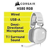 CORSAIR HS80 RGB USB CA-9011238 Wired Gaming Headset by corsair at Rebel Tech