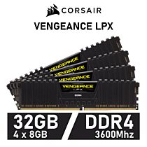CORSAIR VENGEANCE LPX 32GB Kit DDR4-3600 CL18 1.35v CMK32GX4M4D3600C18 Desktop Memory by corsair at Rebel Tech