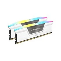 CORSAIR VENGEANCE RGB 64GB Kit DDR5-6000 CL40 1.35v CMH64GX5M2B6000C40W Desktop Memory by corsair at Rebel Tech