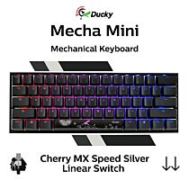 Ducky Mecha Mini Cherry MX Speed Silver DKME2061ST-PUSPDAAT1 Mini Size Mechanical Keyboard by ducky at Rebel Tech