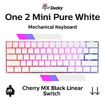 Ducky One 2 Mini Pure White RGB Cherry MX Black DKON2061ST-AUSPDWWT1 Mini Size Mechanical Keyboard by ducky at Rebel Tech