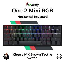 Ducky One 2 Mini RGB Cherry MX Brown DKON2061ST-BUSPDAZT1 Mini Size Mechanical Keyboard by ducky at Rebel Tech