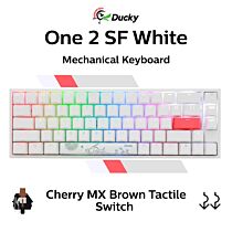 Ducky One 2 SF White Cherry MX Brown DKON1967ST-BUSPDWWT1 SF Size Mechanical Keyboard by ducky at Rebel Tech