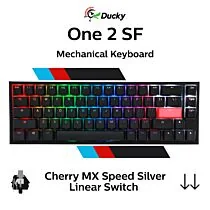Ducky One 2 SF Cherry MX Speed Silver DKON1967ST-PUSPDAZT1 SF Size Mechanical Keyboard by ducky at Rebel Tech